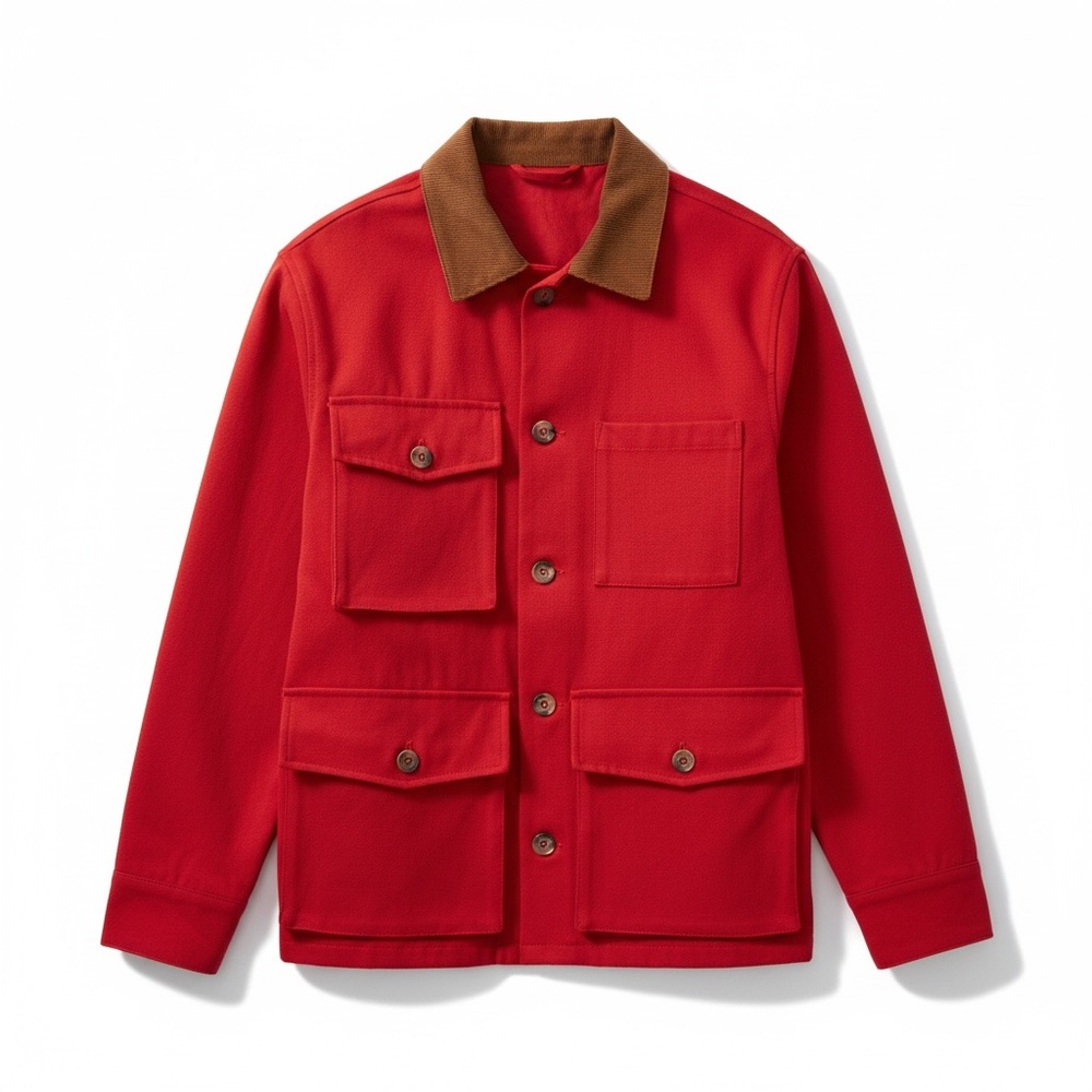 NWT Danzy Chore Jacket Women XL Red Twill Cotton